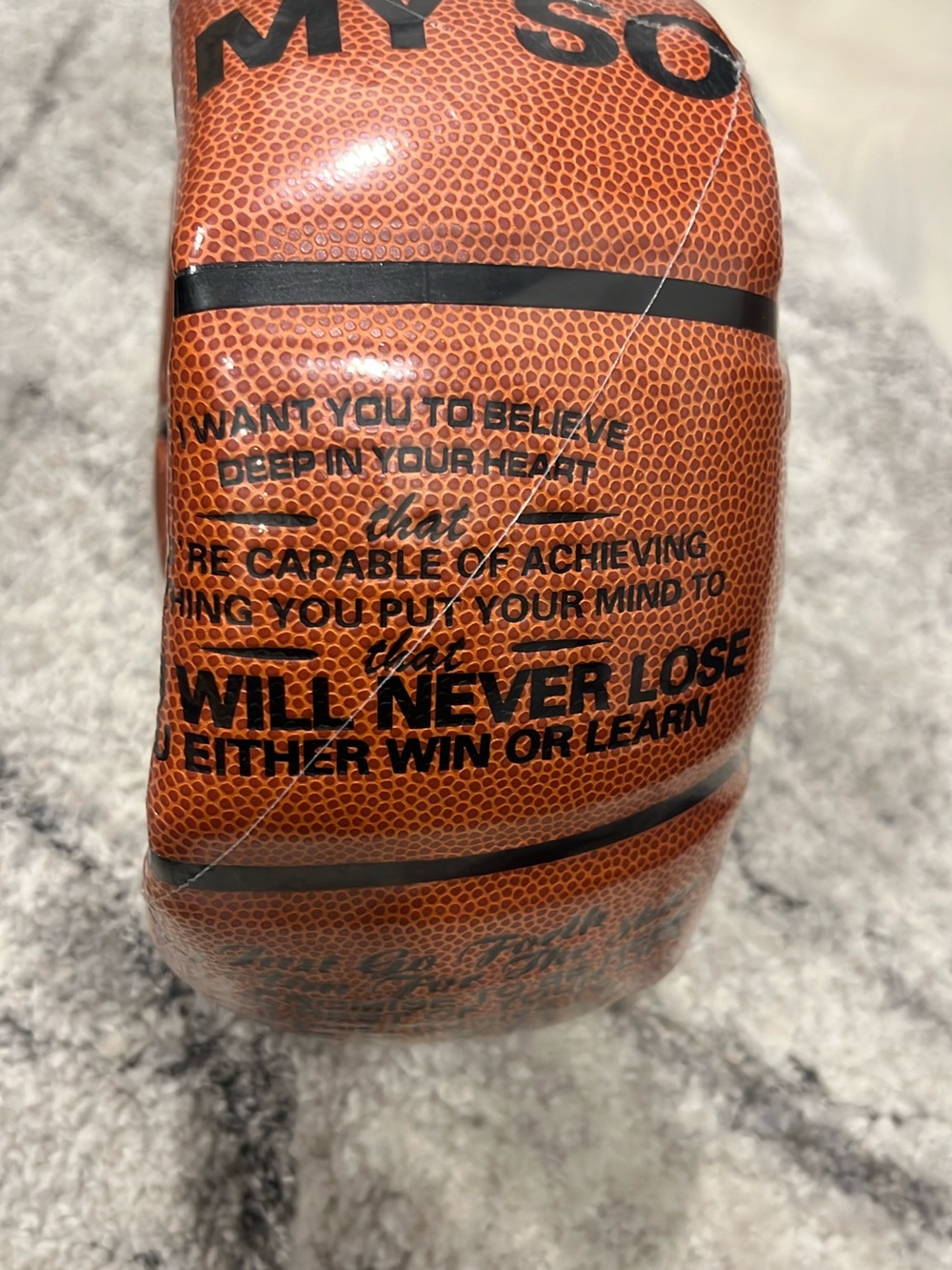 Motivational Basketball:To my Son, Love Dad